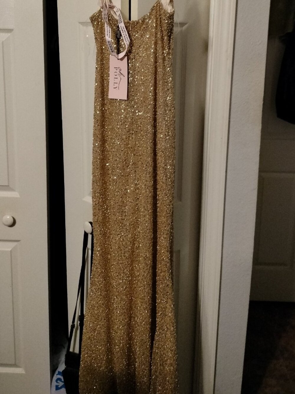 OhPolly Krystelle Embellished Fishtail Maxi Dress in Gold, 8 - Picture 13 of 13